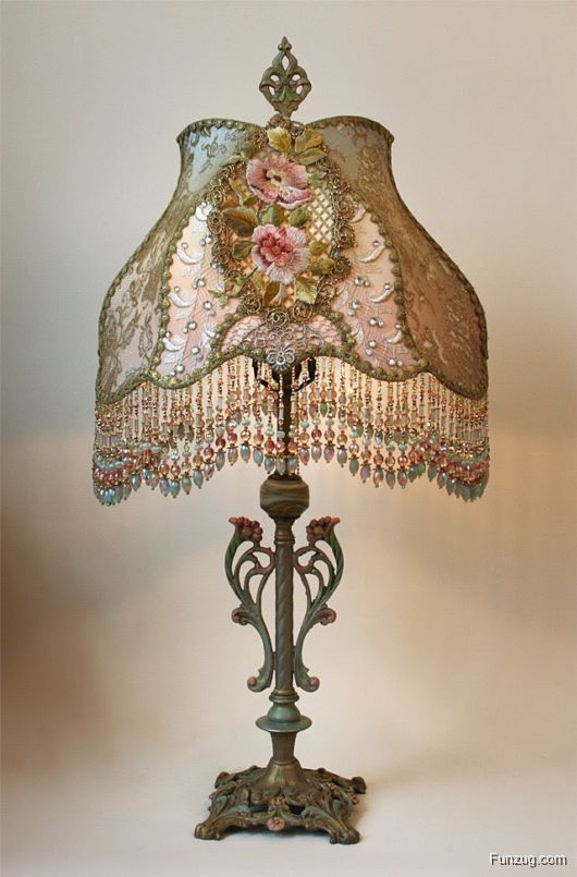 Awesome Antique Embroidered Lamps