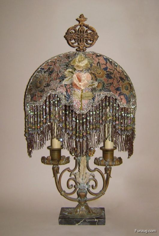 Awesome Antique Embroidered Lamps