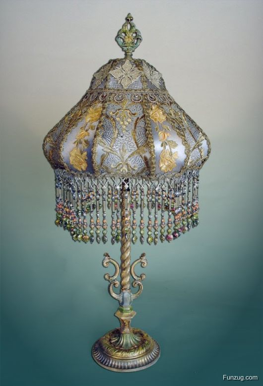 Awesome Antique Embroidered Lamps
