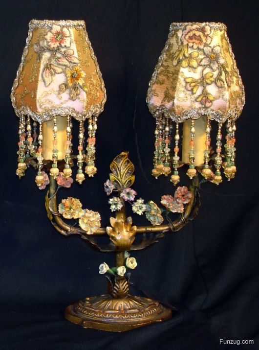 Awesome Antique Embroidered Lamps