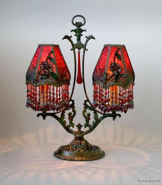 Awesome Antique Embroidered Lamps