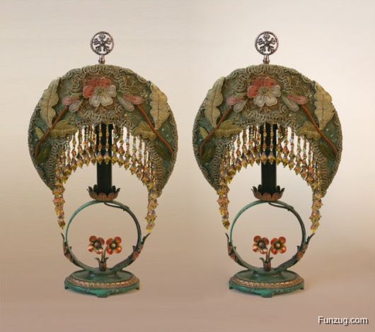 Awesome Antique Embroidered Lamps