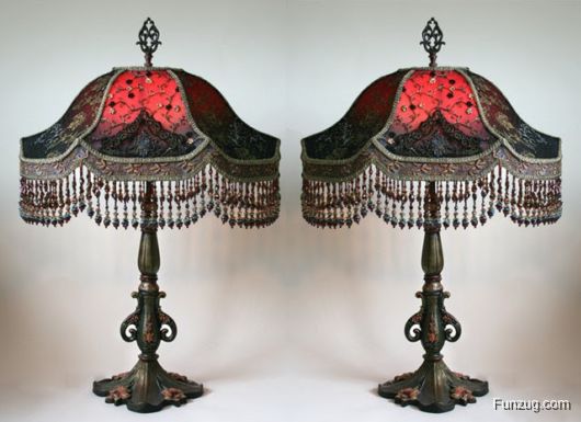 Awesome Antique Embroidered Lamps