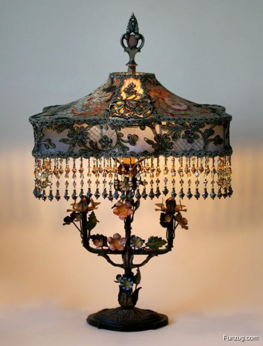 Awesome Antique Embroidered Lamps