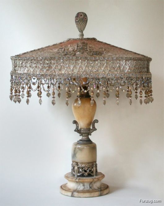 Awesome Antique Embroidered Lamps