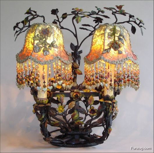 Awesome Antique Embroidered Lamps