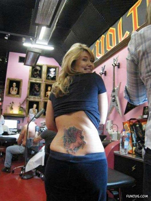 Stupid Belly and Back Tattoos