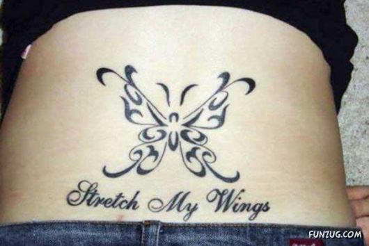 Stupid Belly and Back Tattoos