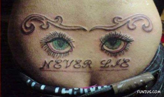 Stupid Belly and Back Tattoos