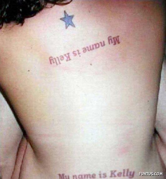Stupid Belly and Back Tattoos