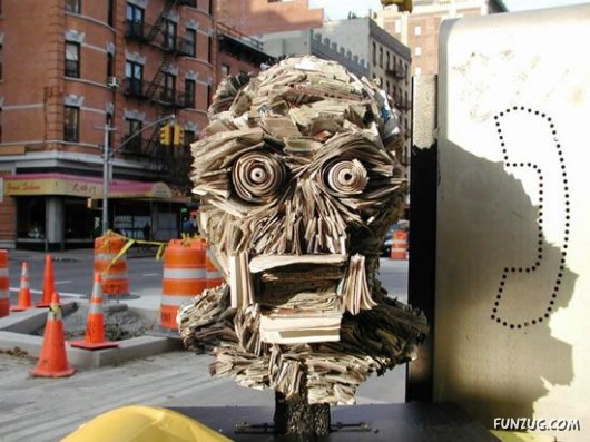 Great Newspaper Sculptures by Nick Georgiou