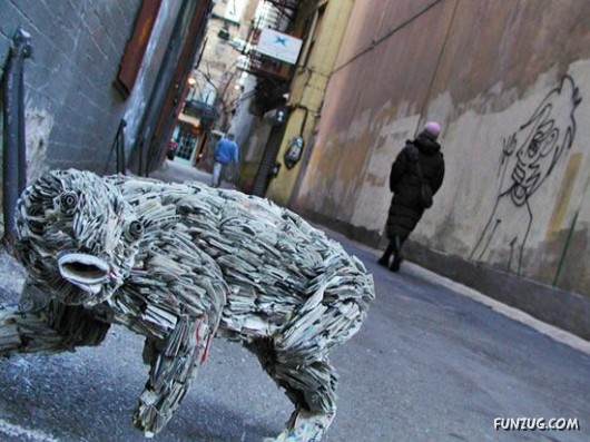 Great Newspaper Sculptures by Nick Georgiou