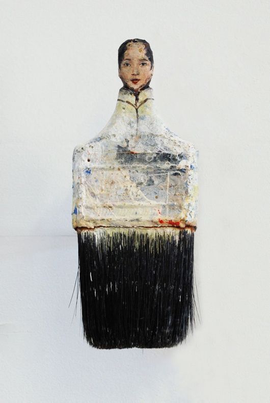 Old Paintbrushes Turned Into Artistic Ladies