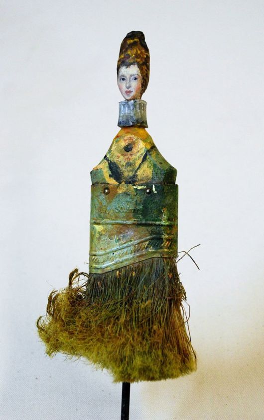 Old Paintbrushes Turned Into Artistic Ladies
