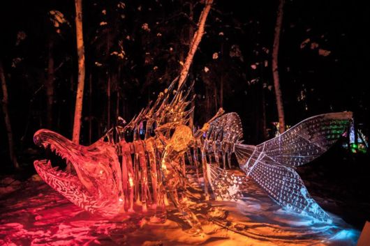 Sculptures Carved From A Single Block Of Ice