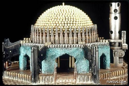 Sculptures Made From Weapons and Bullets