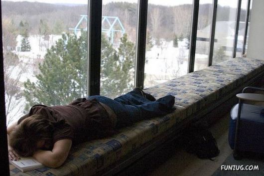 How People Sleep At Their Work Places