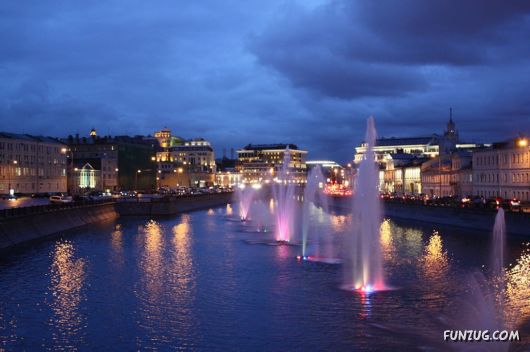 Beautiful Night Views of Moscow, Russia