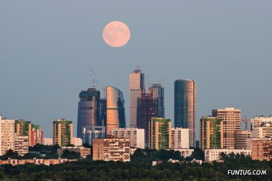 Beautiful Night Views of Moscow, Russia