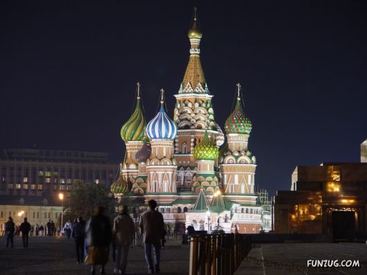 Beautiful Night Views of Moscow, Russia