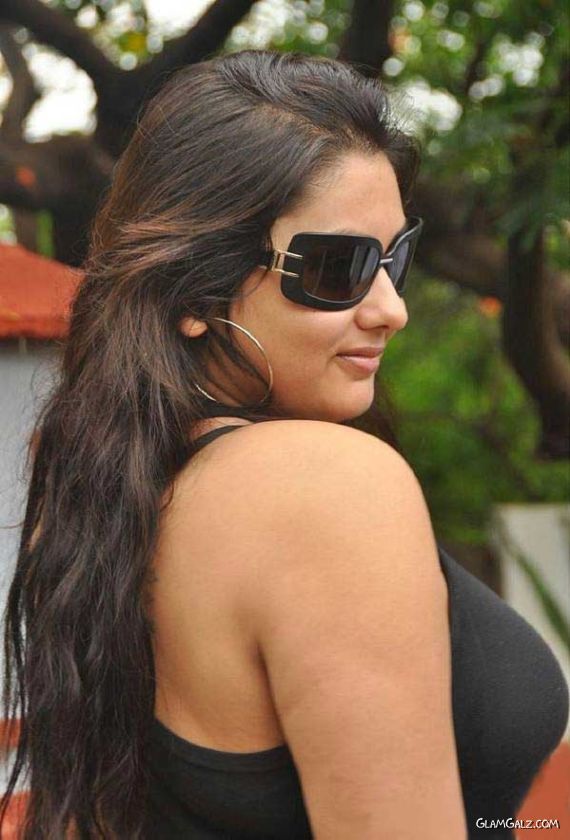 Namitha In Black For Sukra Movie Launch