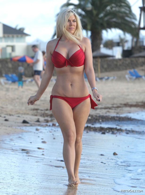 Beautiful Frankie Essex In Red Bikini