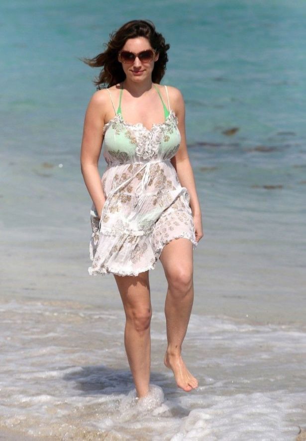 Kelly Brook On A Vacation In Miami Beach
