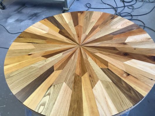 Stunning Quilt Inspired Tables Out Of Salvaged Wood