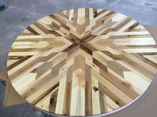 Stunning Quilt Inspired Tables Out Of Salvaged Wood