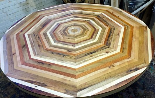 Stunning Quilt Inspired Tables Out Of Salvaged Wood